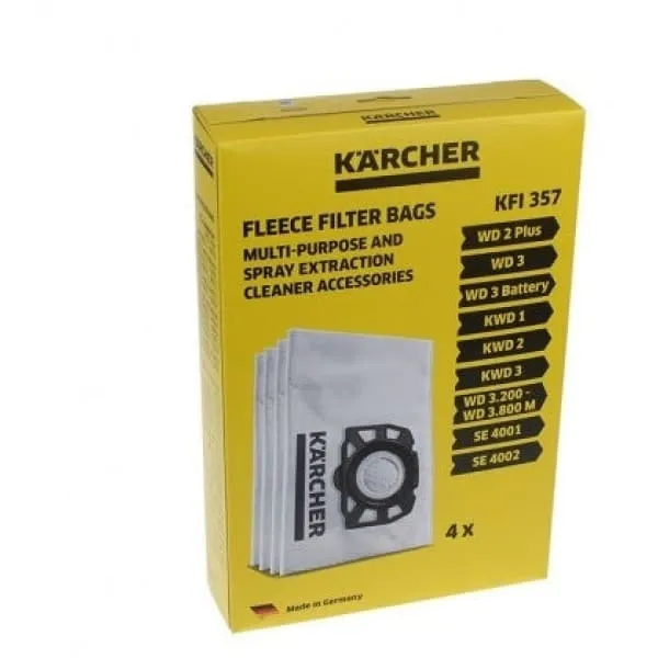 KARCHER Sacs aspirateur KFI 357 WD 2 Plus WD 3 S WD3 ( New) KWD 1-3 2.863-314.0 SE4001 SE4002