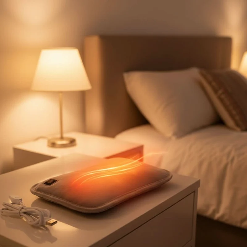 Electric Heating Pad with USB Power and Three Temperature Settings for Back Pain Relief