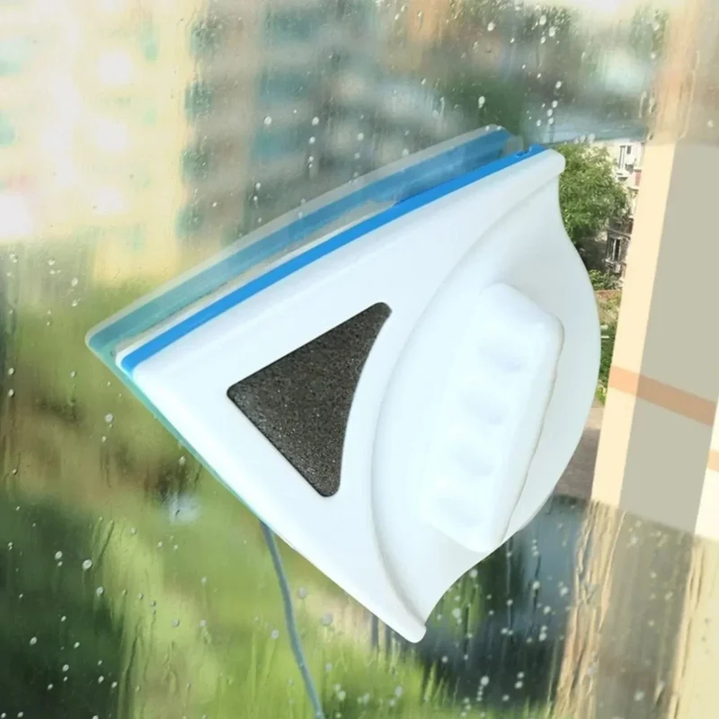 Magnetic Window Cleaner with Double-Sided Cleaning and Secure Safety Line
