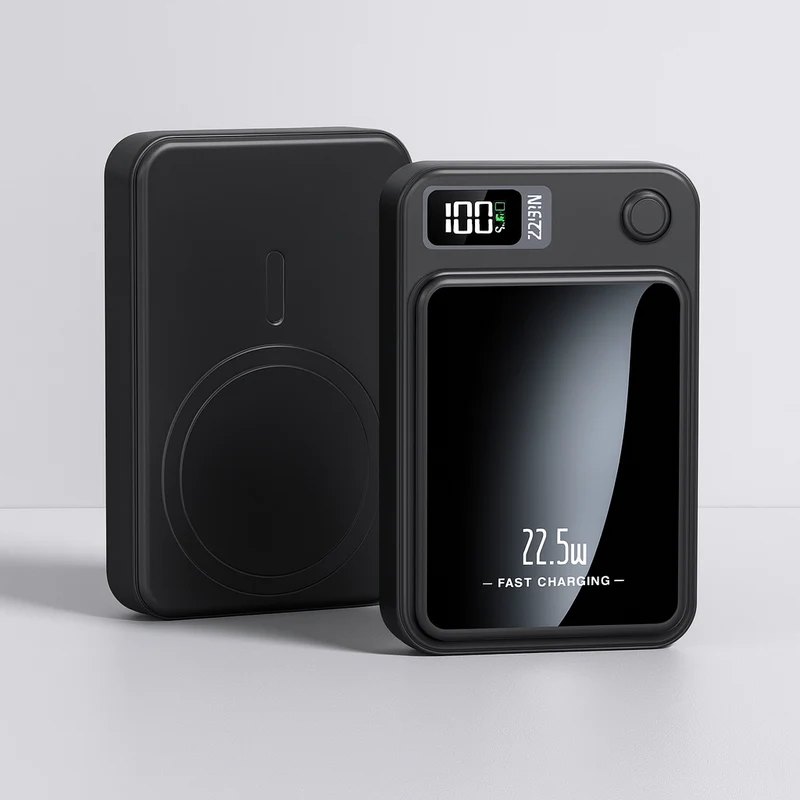 Compact Slim 20000mAh 22.5W Power Bank – Wireless Display
