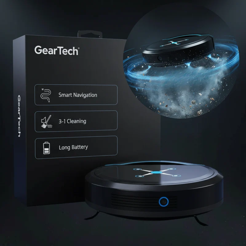 Smart Automatic 3-in-1 Robot Vacuum Cleaner with Long Battery Life