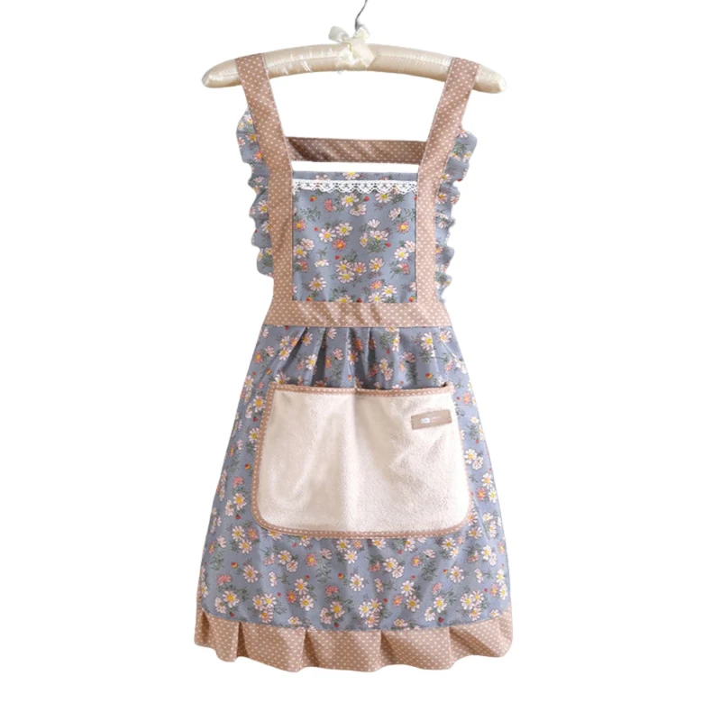 Modern floral everyday use kitchen apron