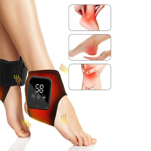 Cordless Ankle and Foot Massager with Heating, 3 Vibration Modes