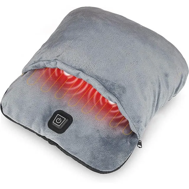 Electric Foot Warmer with USB Vibration Massage and 3 Modes