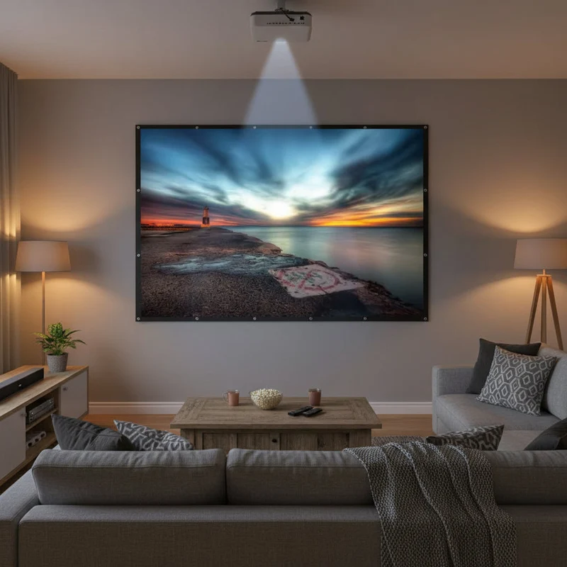 100-Inch Projector Screen for Home Theater