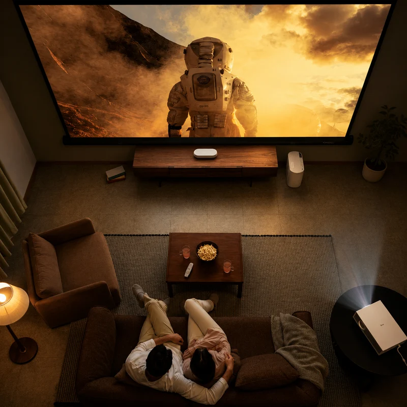 Portable 1080P WiFi 6 Projector for Smart Viewing