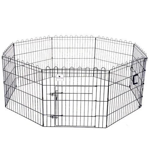 Parc à chiots - chiens en deux tailles - Grille Noire