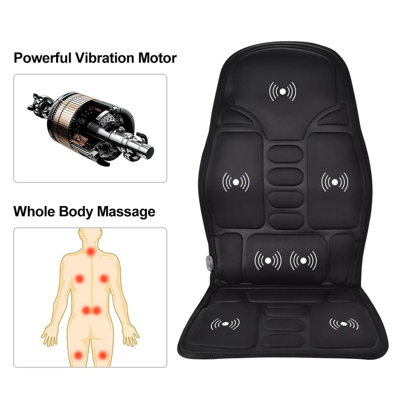 Electric Massage Mat for a Chair with Heating and Vibration for Car or Bed