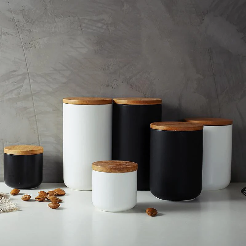 Functional Kitchen Container with Wooden Lid