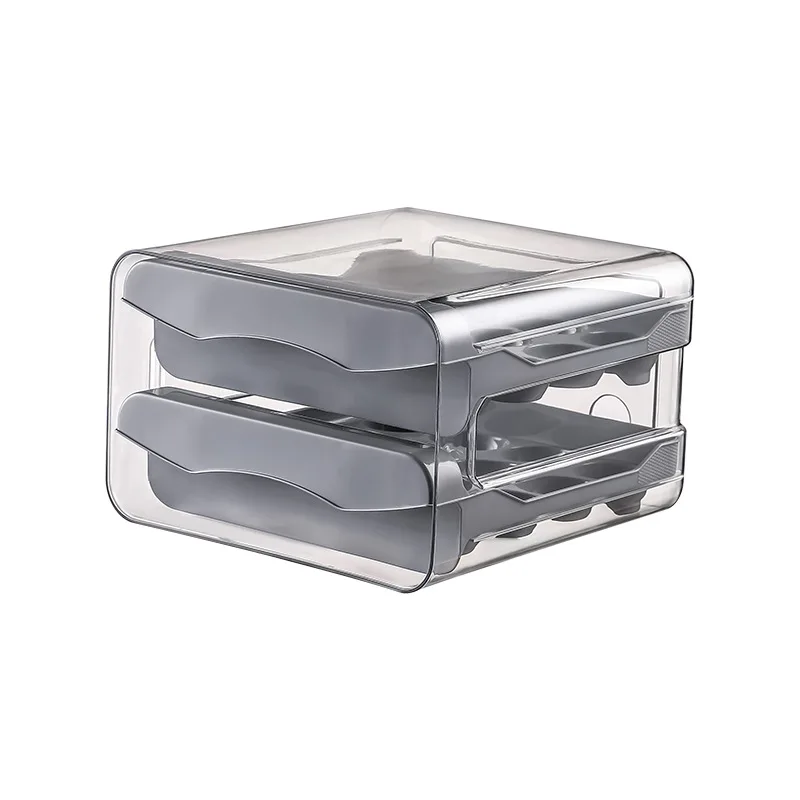 Boîte de rangement à œufs 2 tiroirs pour réfrigérateur