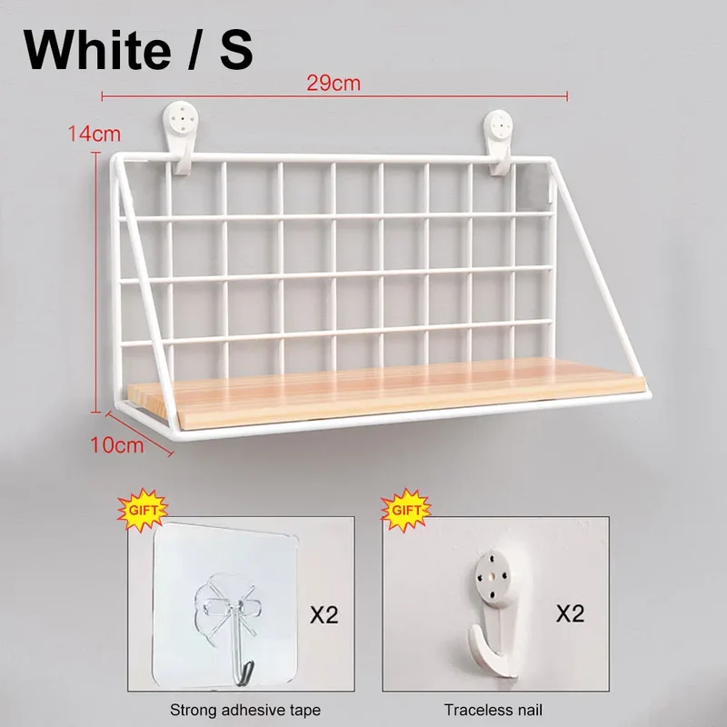 Étagère murale en bois pour épices