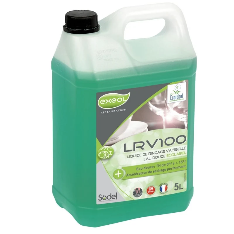 EXEOL LRV100 Liquide Rinçage Vaisselle Eau Douce Ecolabel