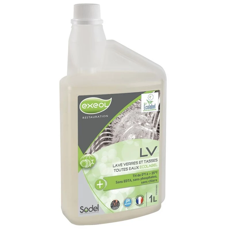 EXEOL LV Lave-Verres & Tasses Toutes Eaux Ecolabel