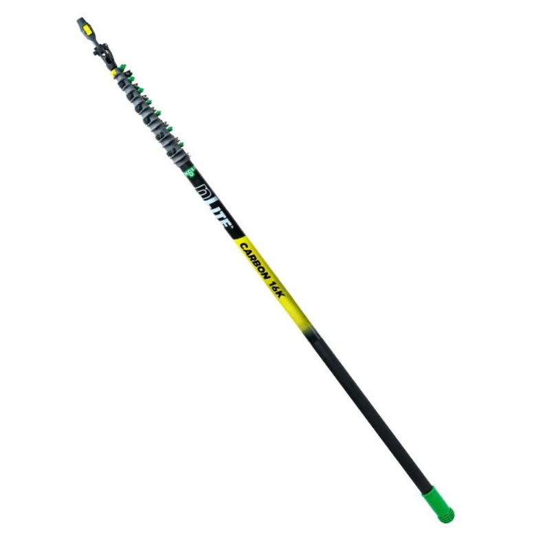 UNGER nLITE Carbon 16K 10 m – Perche télescopique eau pure 100 % carbone