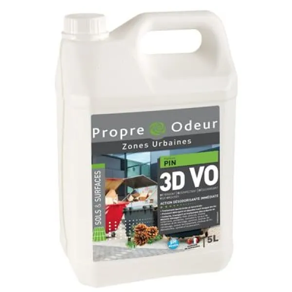 PROPRE ODEUR 3D VO Pin – Détergent désinfectant désodorisant vide-ordures 5 L
