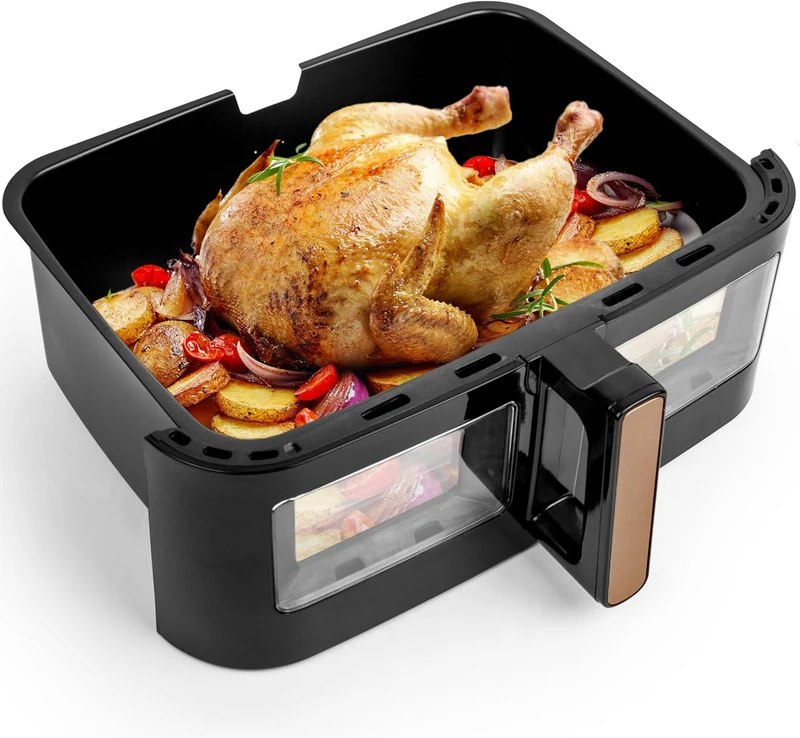 Duronic AFD1 BG Grand Panier de Cuisson de 10 Litres pour Friteuse à air AF24 Tiroir de Cuisson A utiliser avec la Fonction Sync Cook Compatible uniquement avec AF24 et AF34 de Duronic