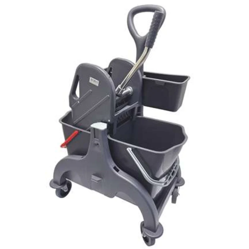 Chariot de lavage compact 2 x 15 L avec presse à mâchoires