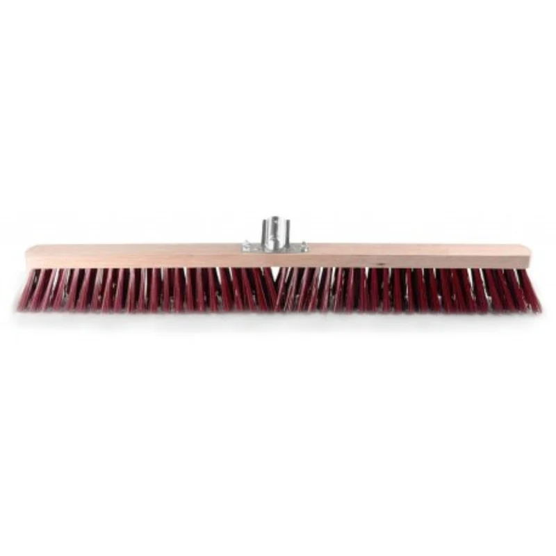 Balai d'atelier rouge 80 cm PVC avec douille métal Ø28 mm