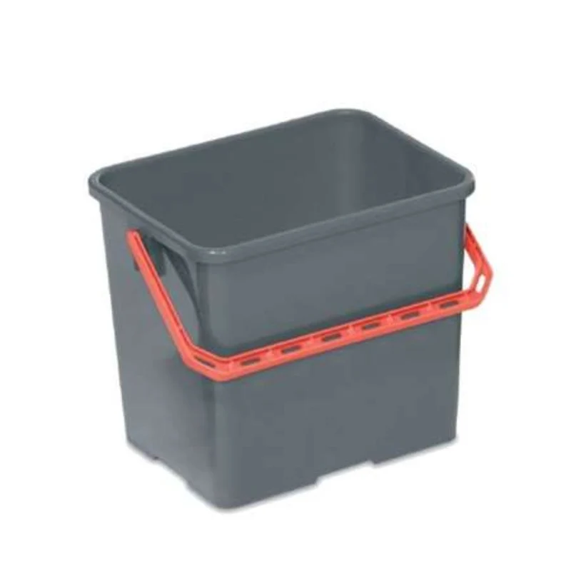 Seau rectangulaire 6 L gris