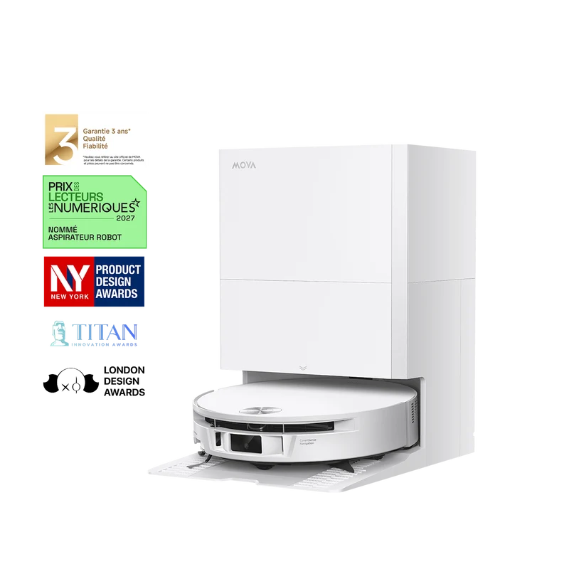 Dreame MOVA S70 Roller Robot Aspirateur Blanc