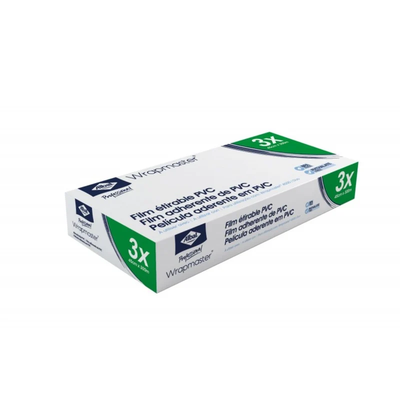 Wrapmaster Recharge film alimentaire -carton de 3 rouleaux