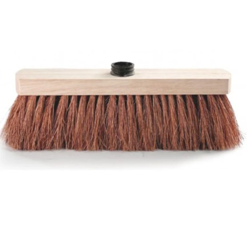 Balai coco naturel monture bois 29 cm