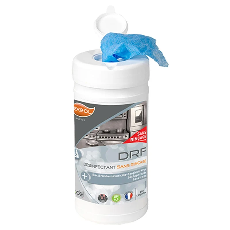 DRF Lingettes Désinfectantes sans rinçage HACCP