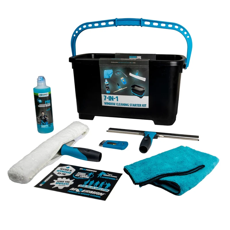 Moerman Kit 7 en 1 – Kit complet de nettoyage des vitres professionnel