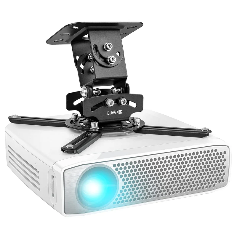 Duronic PB03XB Support pour Vidéoprojecteur Plafond Rotatif 360° Inclinable 30° Pivotant 20° Charge maximale de 13,6 kg Idéal pour Home Cinema présentations conférences