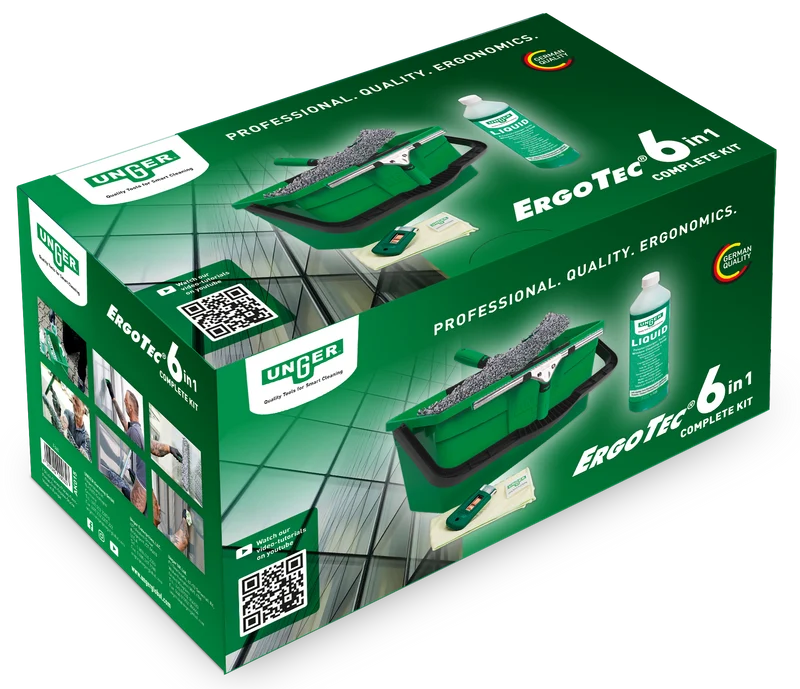 UNGER Kit de nettoyage de vitres professionnel M