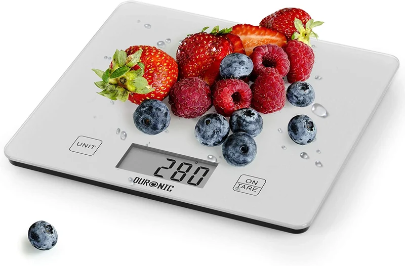 Duronic KS1080 Balance de cuisine | Capacité de 10 kg | Large affichage digital | 2 touches | Fonction d’ajout de poids | Précision à 1 g | Idéale pour faire des gâteaux et de la pâtisserie