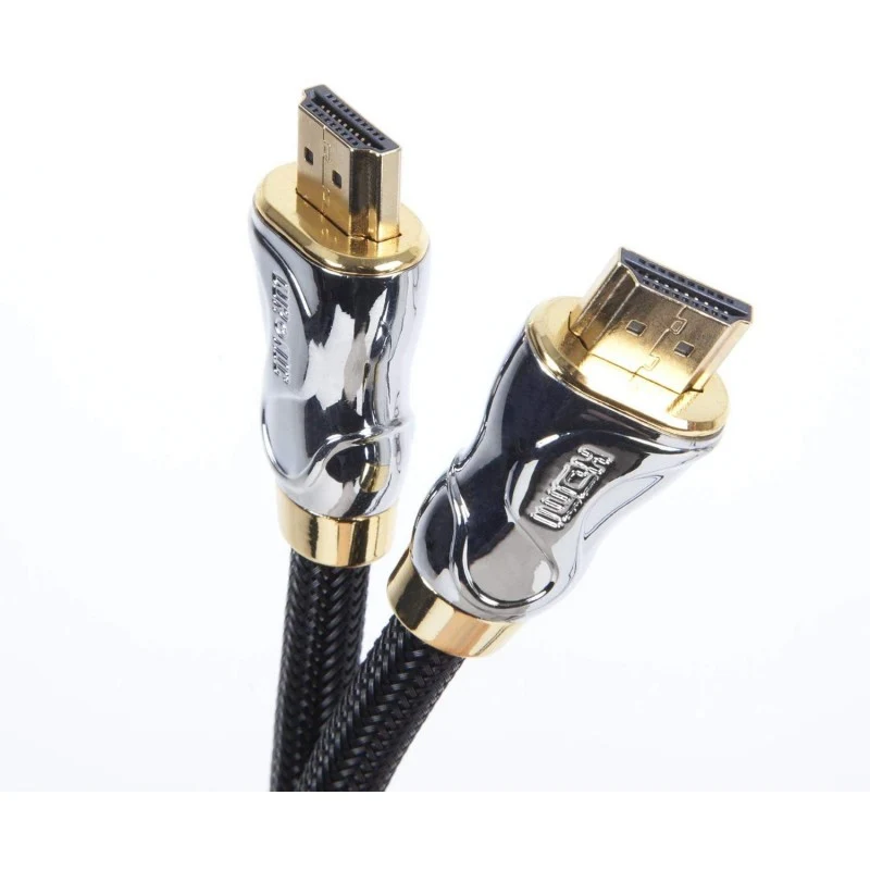 Duronic HDC04 / 1 m Câble HDMI dernière génération 2.0 | 1 mètre | Tête en métal et connecteurs en plaqué Or 24K | Permet la Transmission Rapide de Signal 3D 4K 2160p | Ethernet