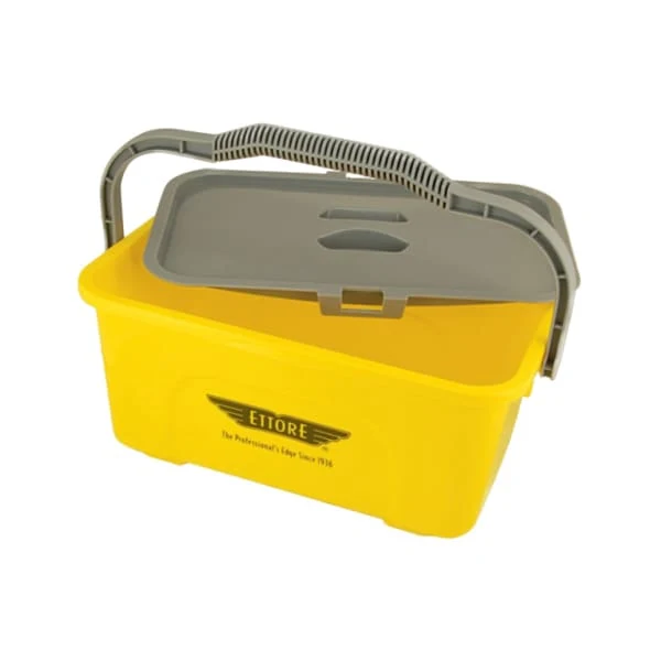 ETTORE Seau laveur de vitres Jaune 10 Litres - Compact et léger