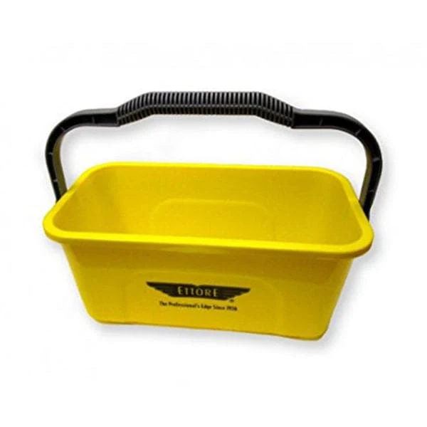ETTORE Seau laveur de vitres Jaune 10 Litres - Compact et léger