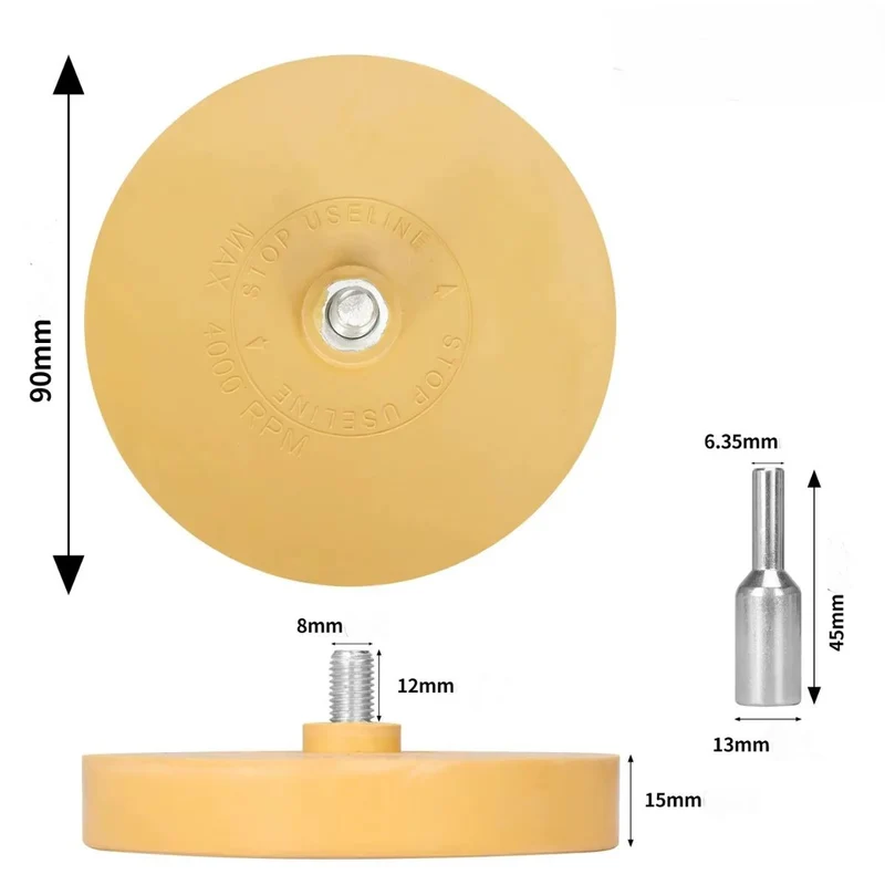 Roue de gommage pour retrait d’adhésifs